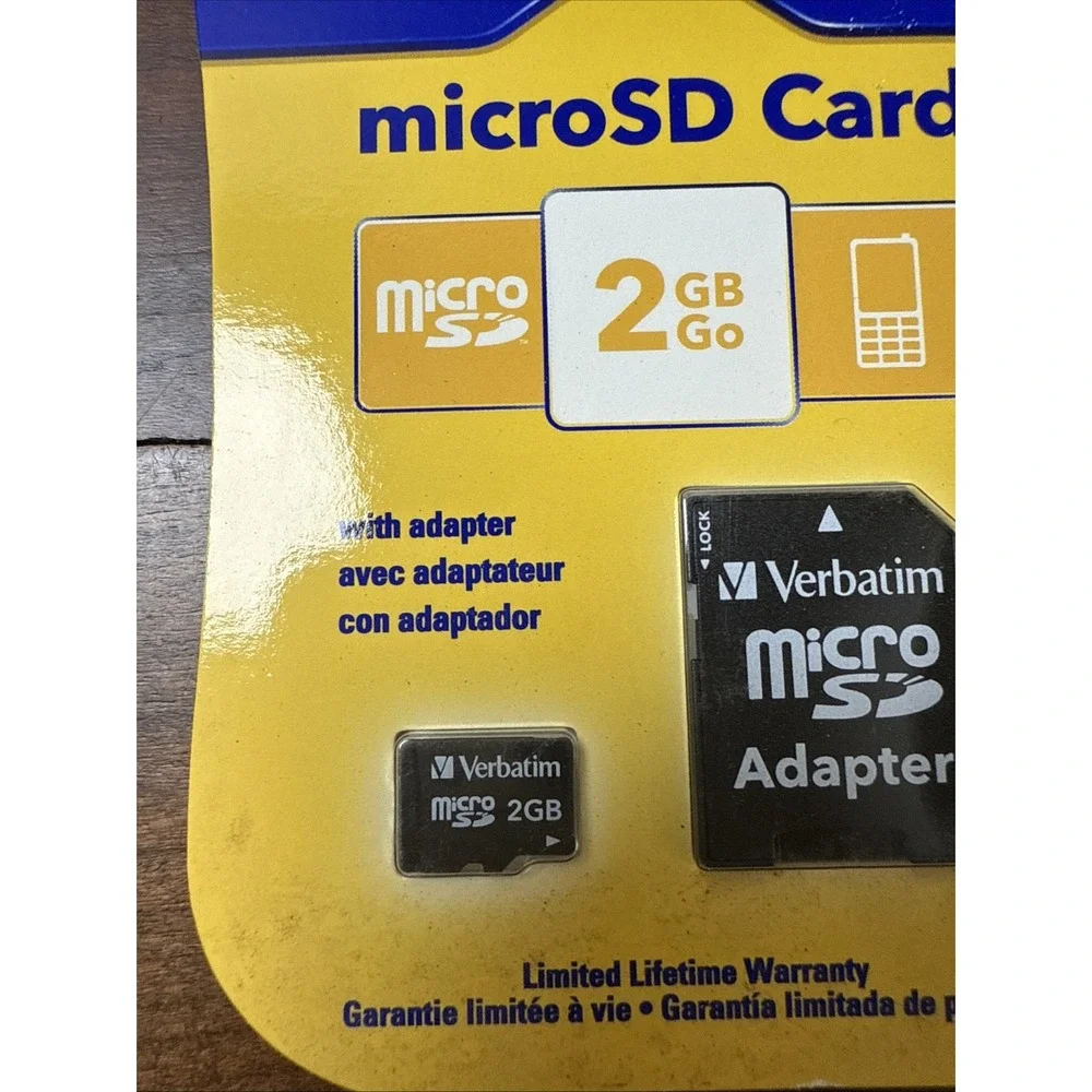 Verbatim microSD Card 2GB (w/SD adapter)